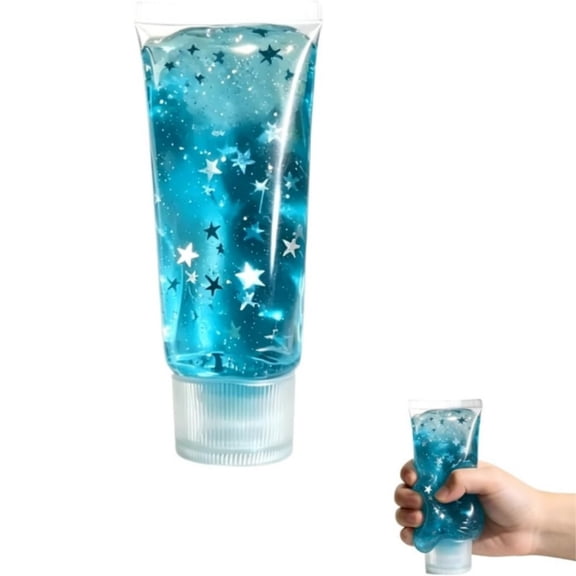 Clear Jam Bottle Toothpaste Squishy - 4.68 inch Cute Toothpaste Slow Rising Fidget Sensory for Stress Anxiety Relief, Soft Desk Toothpaste Squeeze Birthday Gifts for Adults (Toothpaste) - 1pc
