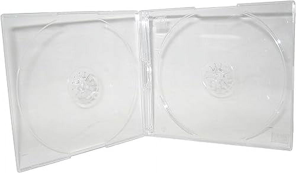 Clear Jewel Case Slimline Double, 2 Disc Capacity Clear Slim Jewel Case