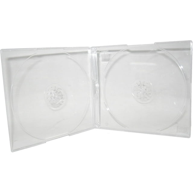 Clear Jewel Case Slimline Double, 2 Disc Capacity Clear Slim Jewel Case ...