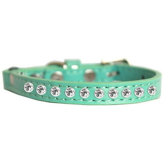 Clear Jewel Cat Safety Collar, Aqua - Size 14