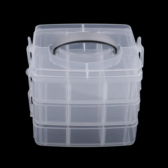 Clear Jewelry Beads Organizer Box Storage Container Home Sewing thread for Case