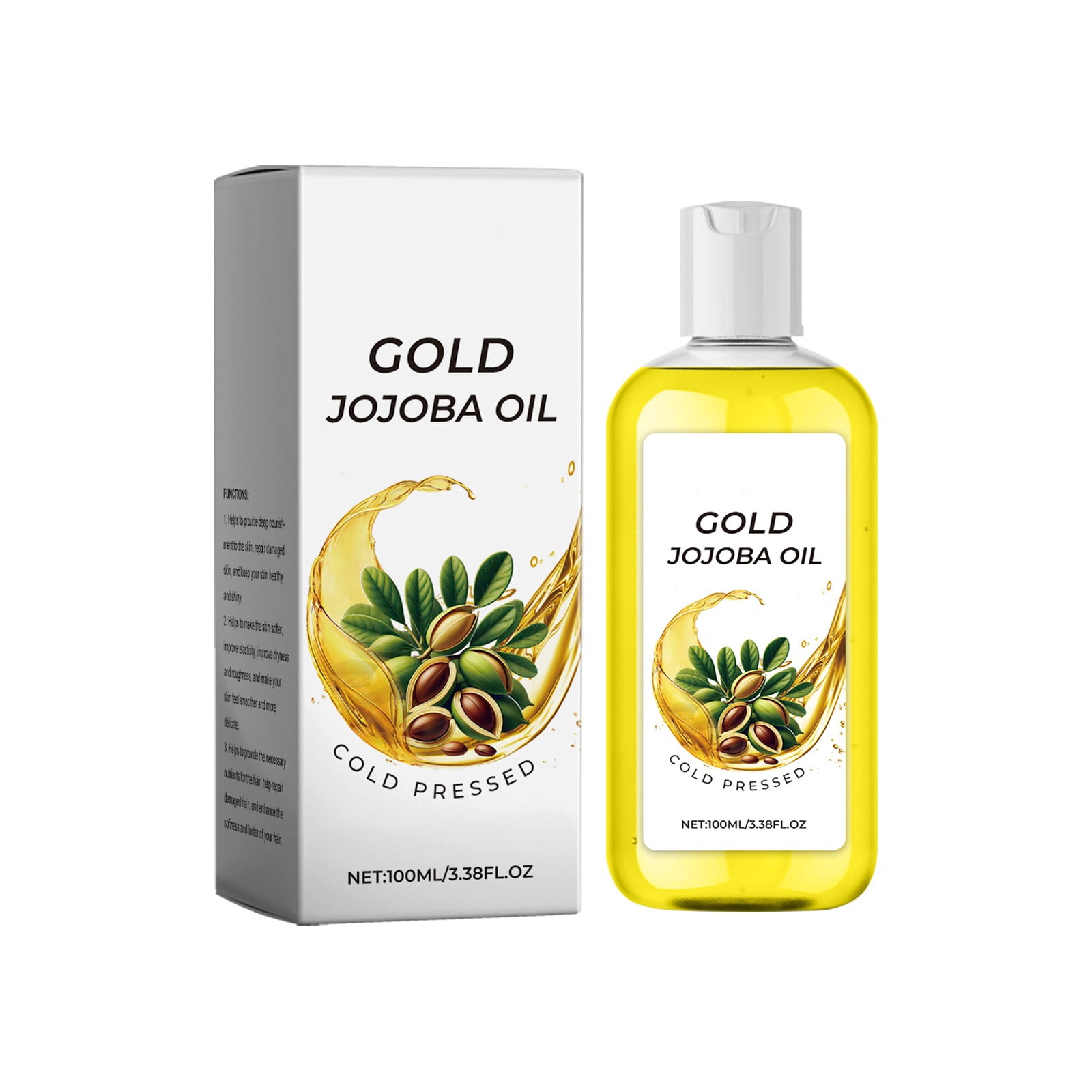 Clear Jojoba Oil Deep Moisturizing for Skin, Hair & Nails Ideal for