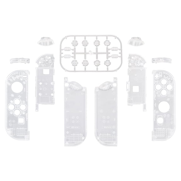 Clear Joycon Housing w/Full Set Buttons Replacement Shell Case for Nintendo Switch/OLED Model Joycon