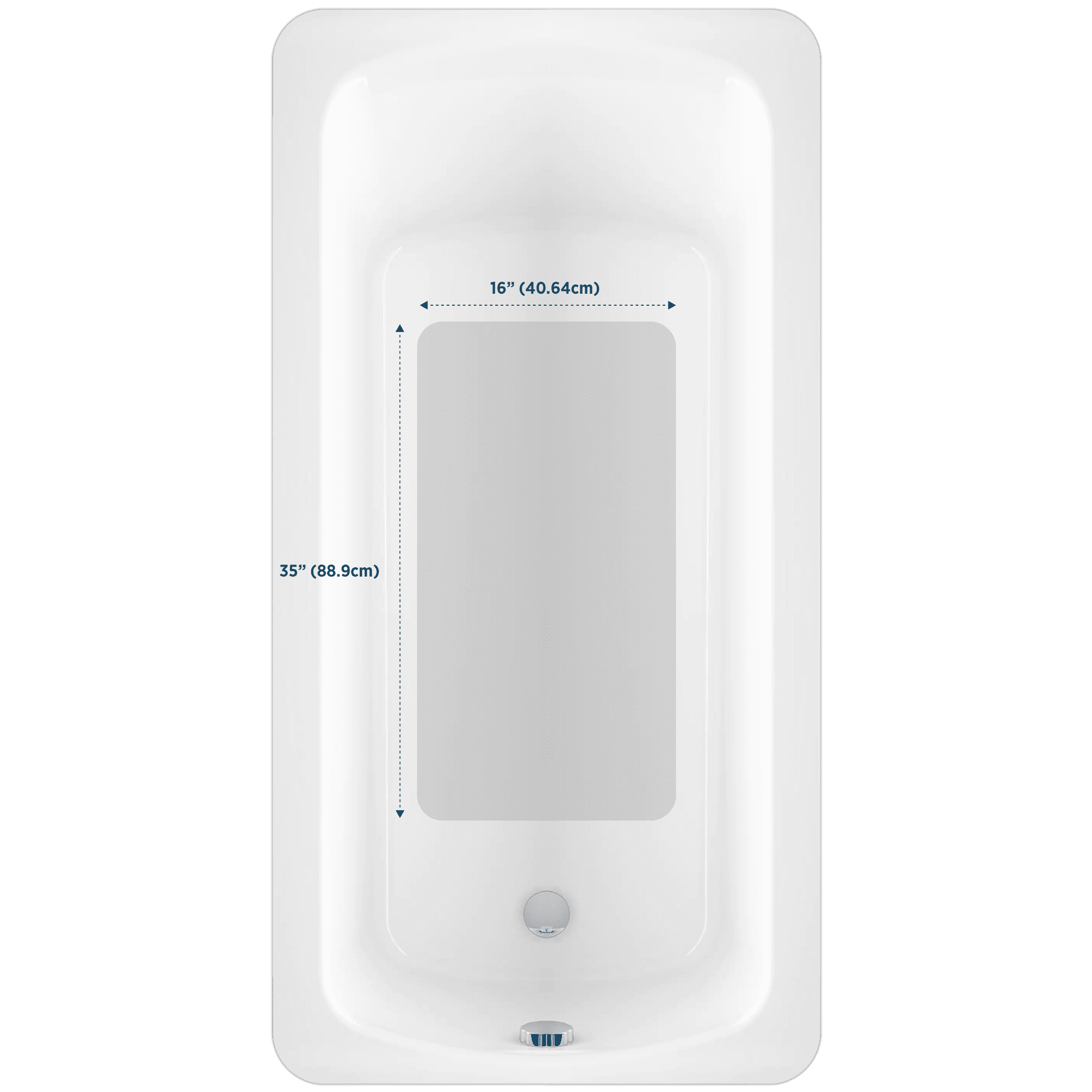 Clear Kahuna Grip Peel and Stick PolyBlend NonSlip Bathtub Bath Mat