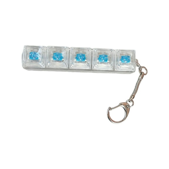Clear Keyboards Keychain Pendant Mobile Phone Backpack Pendant Desktop Accessories Decompression Press Tool