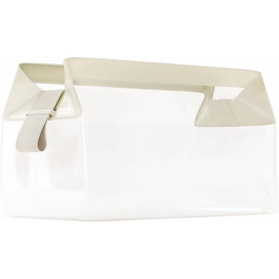 Clear Kit with Magnetic Closure - Durable and Leak-Resistant Travel Toiletry Kit - Modular Design - Hygiene Bag for Travel Essentials - 2 Qt - Pebble