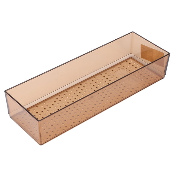 Clear Kitchen Cabinet Drawer Organizer Tray Spoon Knife Fork Separated Divider Storage Box Countertop Cutlery Utensil Organizer and Cosmetics Divider Box, 11.8 x 3.9 x 2.4 Inches / 30x10x6 cm