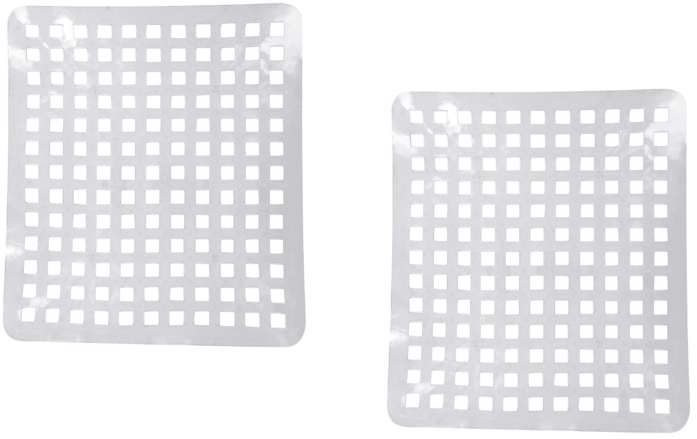 Clear Kitchen Sink Protector Mats 2 Pack 12"x11" Heavy Duty NonSlip