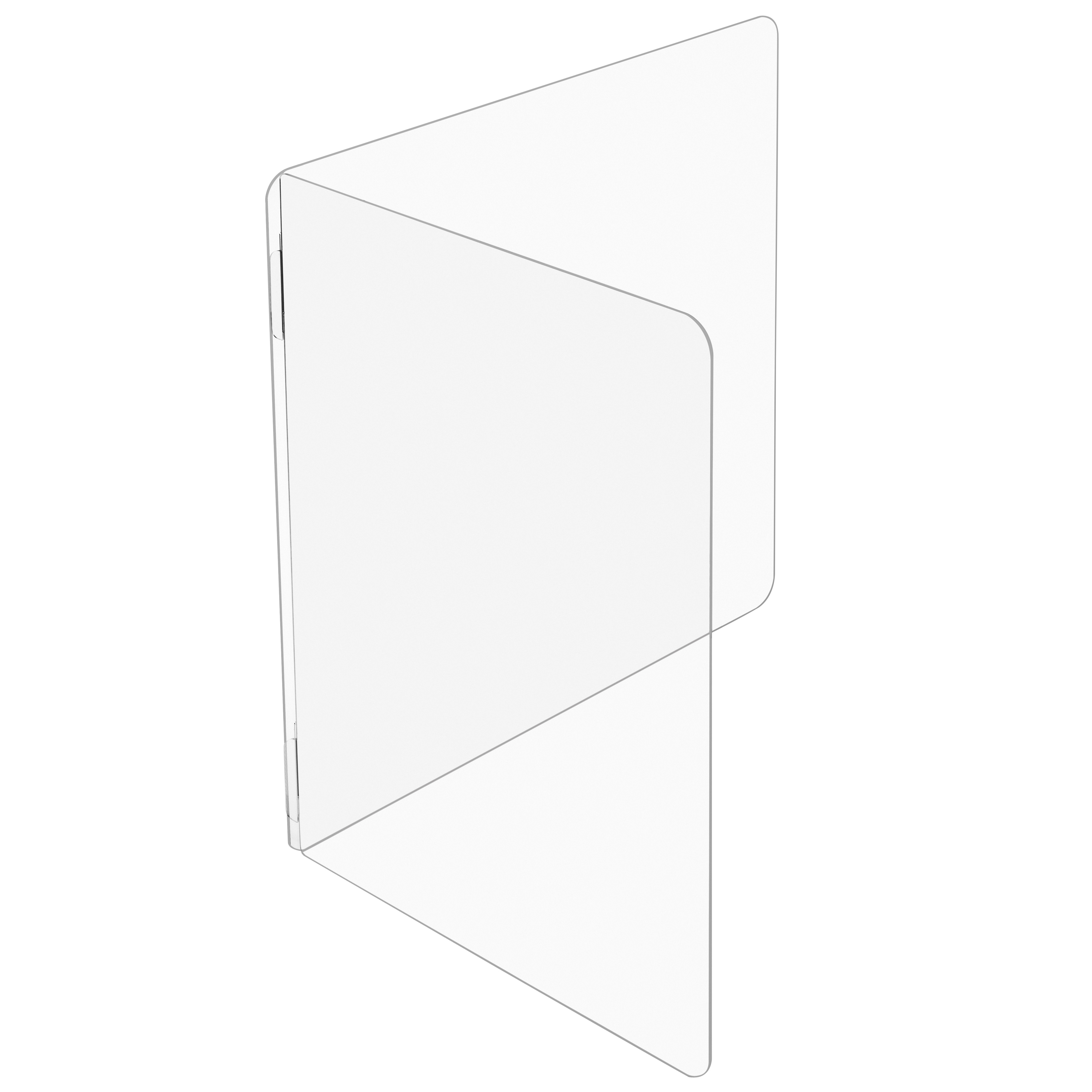 Clear LShape Plastic Classroom Desk Top Divider 1/8" Thick 24