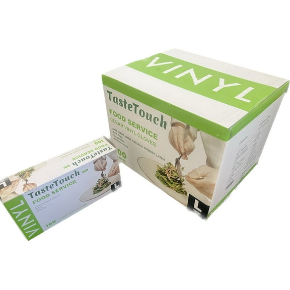 Clear LARGE Vinyl Exam Gloves [Case of 1000]