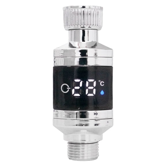 Clear LED Shower Temperature Reader for Bath Safety Offering Real Time Monitoring for Babies Pregnant Women Easy Installation