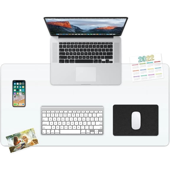 Clear Large Desk Pads Blotter 24'' x 48'' Home Office Vinyl Table Protector on Top of Desks Plastic Transparent Desk Mat for Desktop Laptop Keyboard Desk Accessories Organizer with Mouse Pad