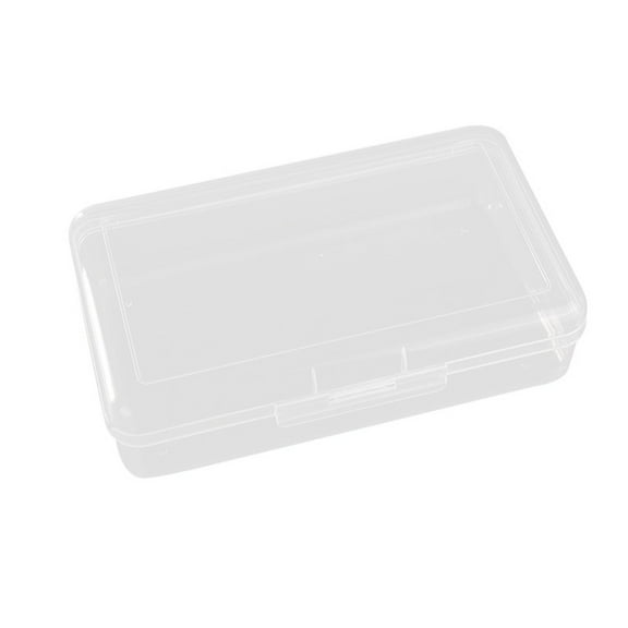 Transparent Plastic Pencil Case - Style Large Capacity Stationery Box for Sketching Supplies And Makeup Organization, Clear Storage with Smooth Zipper Closure Eactix