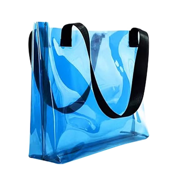 Clear Large Tote Bag - Versatile, Waterproof, Stain Resistant, Transparent Shoulder Tote Bag for Work