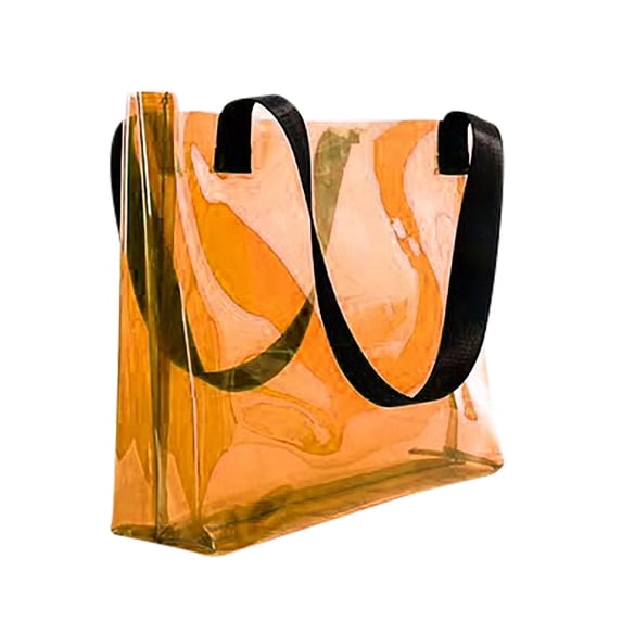 Clear Large Tote Bag - Versatile, Waterproof, Stain Resistant, Transparent Shoulder Tote Bag for Work