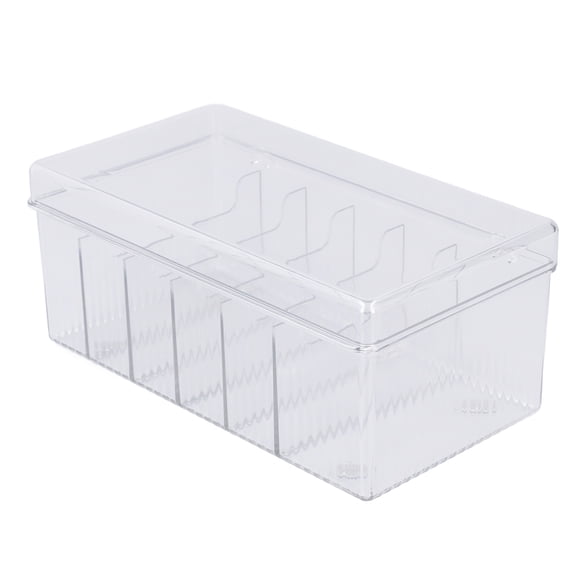 Clear Lash Extension Organizer Box 6 Compartments Dustproof Lid Eyelash Supplies Case Container Salon