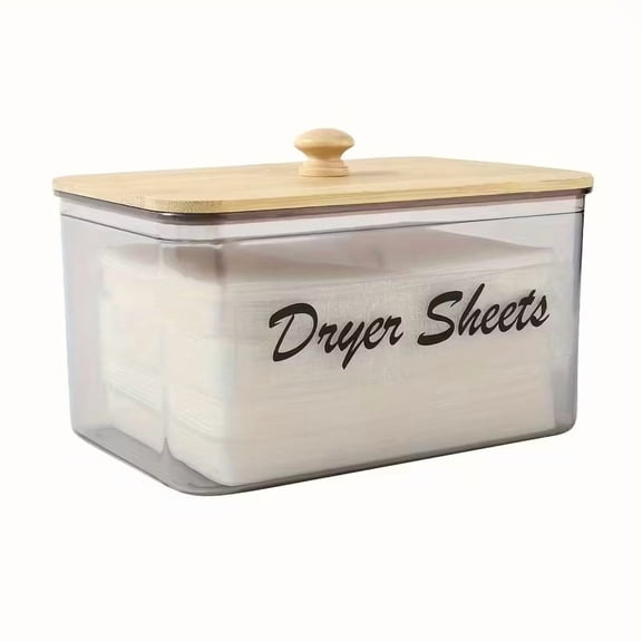 Clear Laundry Ball Storage Box with Lid - Modern Organizer for Laundry Essentials