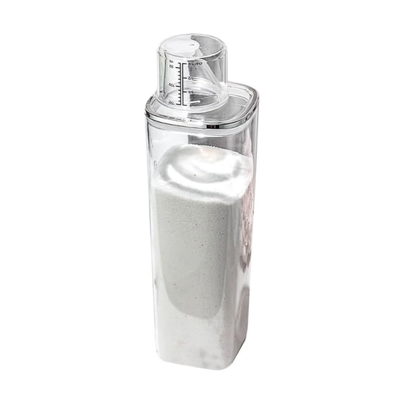 Clear Laundry Detergent Container Transparent Powder Liquid Storage Box Set Of 3 Sizes Large Medium Small for Laundry Room Organization