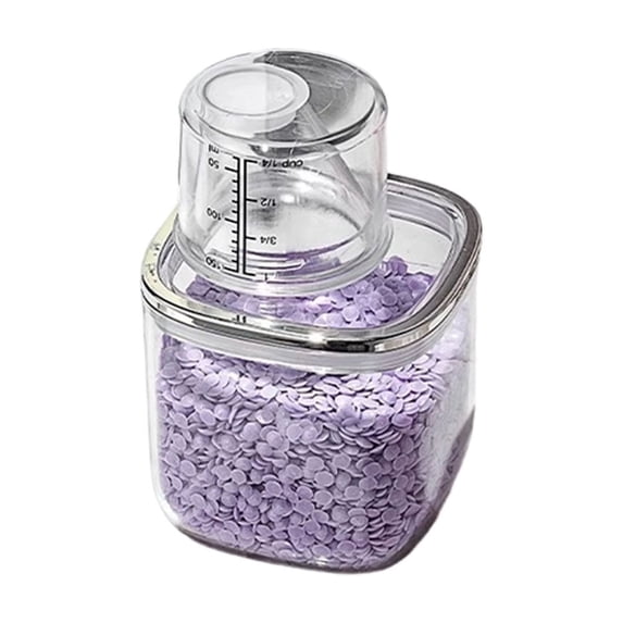 Clear Laundry Detergent Container Transparent Powder Liquid Storage Box Set Of 3 Sizes Large Medium Small for Laundry Room Organization