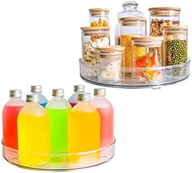 Clear Lazy-Susan Turntable Cabinet-Organizer – 2-Pack 11-Inch Lazy ...