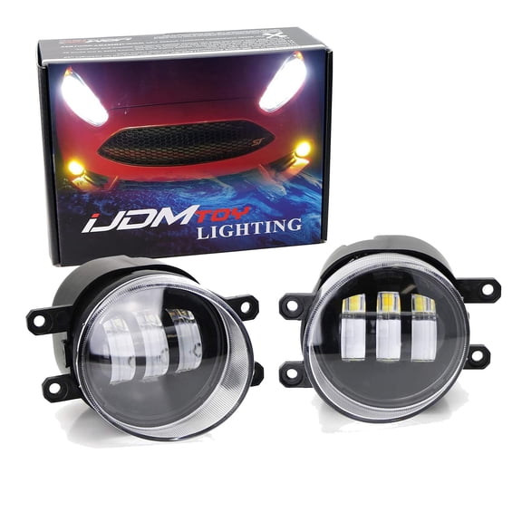Clear Lens 6000K White/2500K Yellow Dual Color 20W High Power LED Fog Light Assembly For Lexus IS GS ES CT LX RX Toyota Camry Tacoma Prius Scion tC, etc