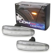 Clear Lens Amber Full LED Front Side Marker Lights For Mitsubishi Lancer Evo X Mirage Outlander Sport, Powered by 36-SMD LED, Replace OEM Sidemarker Lamps