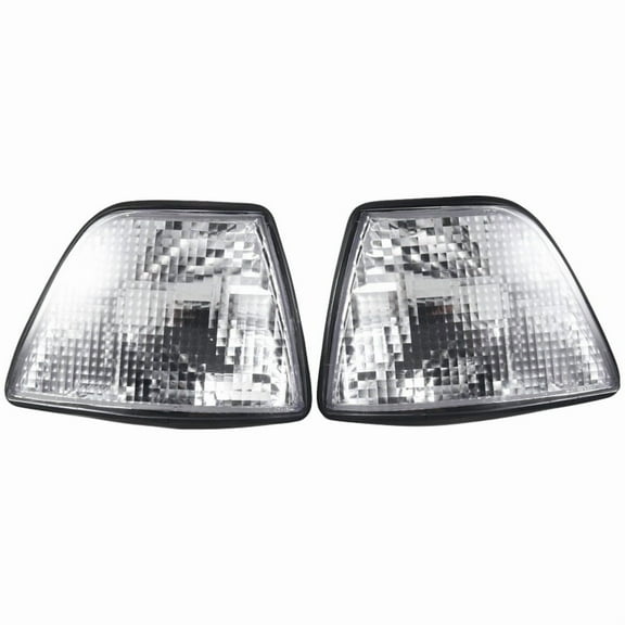 Clear Lens Car Front Corner Lamps Turn Signal Light Sidelights for E36 3-Series 1992-1998,2 * Corner Lights(Left & Right),Transparent shell