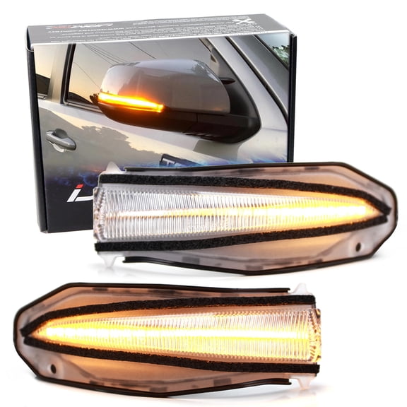 Clear Lens Dynamic Sequential Blink/Flow Full LED Side Mirror Turn Signal Light Assembly Kit For 2014-2022 Toyota 4Runner (5th Gen LCI/Facelift ONLY) and 2013-2018 Toyota RAV4