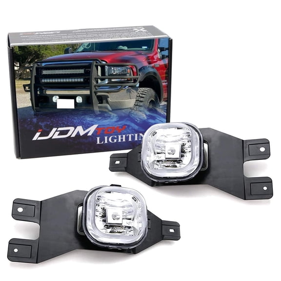 Clear Lens Fog Light Kit w/ 9145 Halogen Bulbs For 1999-2004 Ford F-250, 2001-2004 Ford F-350 F-450 F-550 Super Duty & Excursion