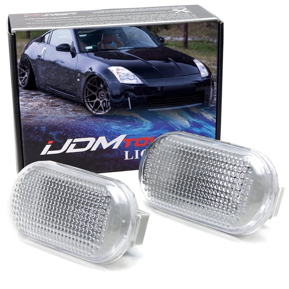 Clear Lens Front Fender Side Marker Lamp Housing Shells For 2005-2009 Nissan Fairlady Z (JDM Version of 350Z)