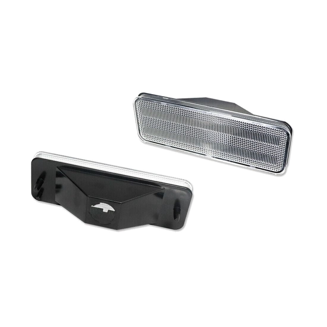 Smoked Corner Parking Signal Lights For Chevy & GMC 1994-2000 - Black ABS Housing Front Turn Signals