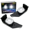 thumbnail image 1 of Clear Lens High Power Full 2x2 LED Fog Light Kit For Ford 2005-2007 F250 F350 F450 & Excursion, Includes 40W LED Fog Lamp Assemblies, Foglight Bezels & Relay Wiring On/Off Switch, 1 of 8