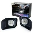 thumbnail image 1 of Clear Lens High Power Full 2x2 LED Fog Light Kit For Ford 2011-2016 F250 F350 F450, Includes 40W LED Fog Lamp Assemblies, Foglight Bezels & Relay Wiring On/Off Switch, 1 of 9