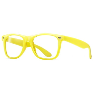 Clear Lens Non-Prescription Retro Nerd Glasses for Men Women Costume Cosplay Pretend Fake Eyewear