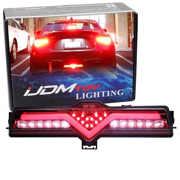 Clear Lens Red Interior Full LED Rear Fog Light Kit (Rear Fog, Tail/Brake, Reverse Features) For Subaru 2013-21 BRZ, For 2013-16 Scion FR-S, 2017-21 Toyota 86