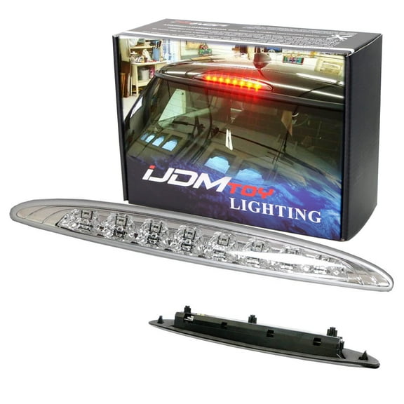 Clear Lens Red LED 3rd Brake Lamp For 02-06 MINI Cooper R50 R53 1st Gen, OEM Fit High Mount Brake Light Powered by 8 Brilliant Red LED Lights