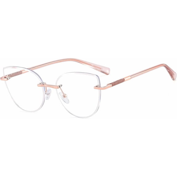 Clear Lens Rimless Glasses Female Metal Trendy  Eye Glasses Frame Women Eyewear