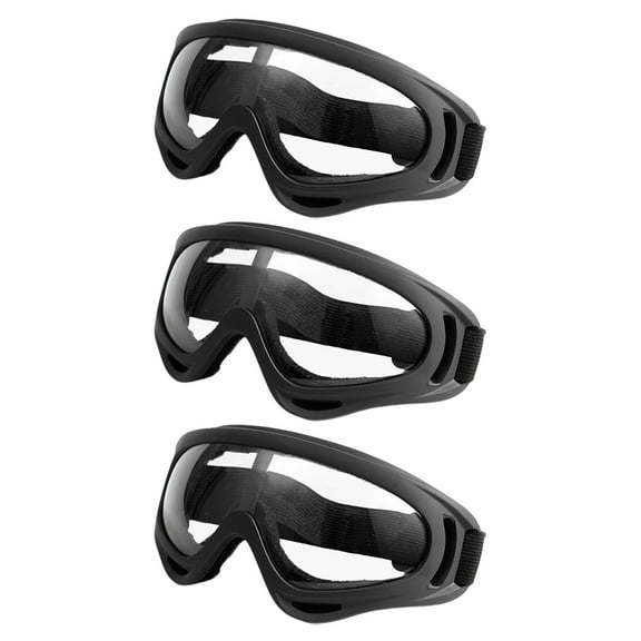 Clear Lens Ski Goggles for Cycling Hiking Windproof Sports Eyewear with -Fog Design Lightweight Comfortable Fit 3PCS
