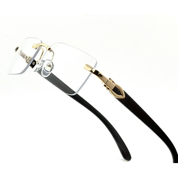 Clear Lens Sunglasses Gold Metal Frame Fashion