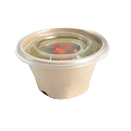 Clear Lid for Round Pulp 8, 12 & 16 oz Bowl - 1000 per case