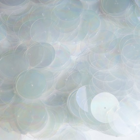 Clear Light Sequins 20mm Crystal Rainbow Iris Iridescent Made in USA