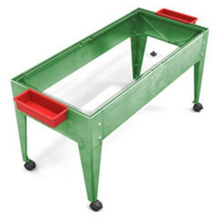 Clear Liner Sand And Water Activity Center with Lid And 4 Casters - Green Frame