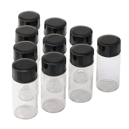 Clear Liquid Sampling Sample Vials Glass Bottles Vials Screwcap Capacity 5ml (1/6 Oz) Pack of 20