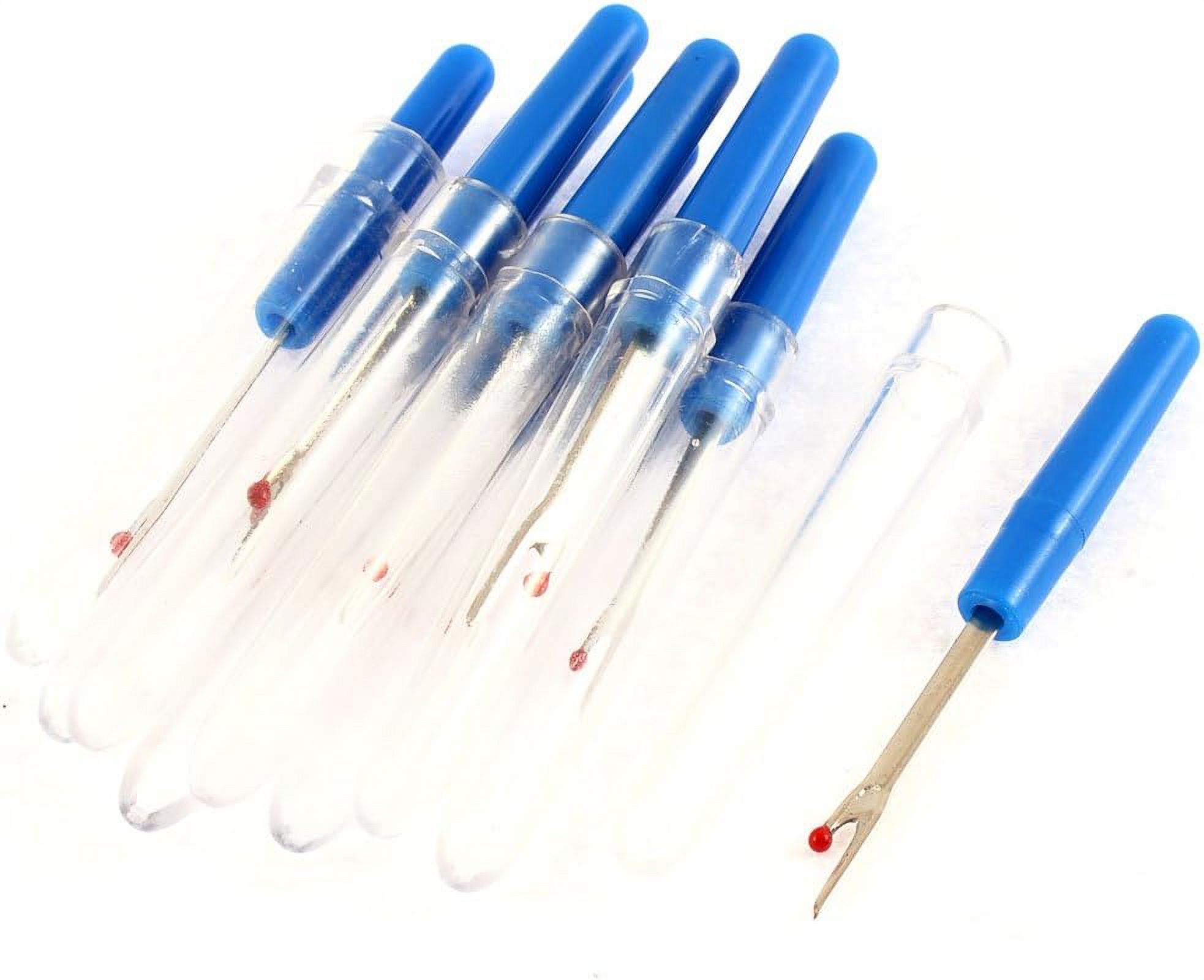 Clear Long Plastic Cap Cross Stitch Unpicker Blue Seam Ripper