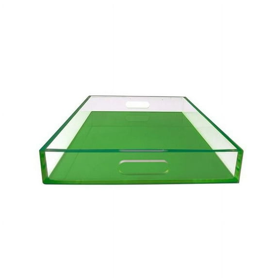 Clear Lucite Edged Serving Tray