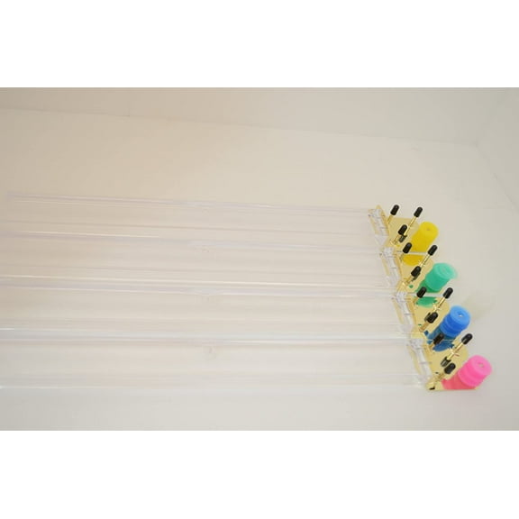 Clear Lucite Mahjong Mah Jongg Game Racks 18'' with 100 Pcs Coins (5 Colors)