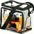 thumbnail image 1 of Clear Lunch Bag- 10.6x6.9x9.25 inch Plastic Transparent Lunch Tote Stadium Bags See Through for Womem and Men, 1 of 7