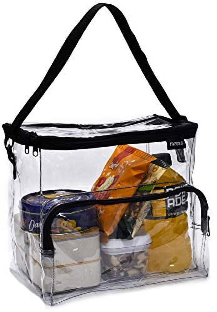 Clear Lunch Bag Durable PVC Plastic See Through Lunch Bag with Adjustable for
