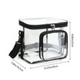 thumbnail image 1 of Clear Lunch Bag - Reusable Adult Large Lunch Box for Women and Men with Adjustable Shoulder Strap, Black, 1 of 3