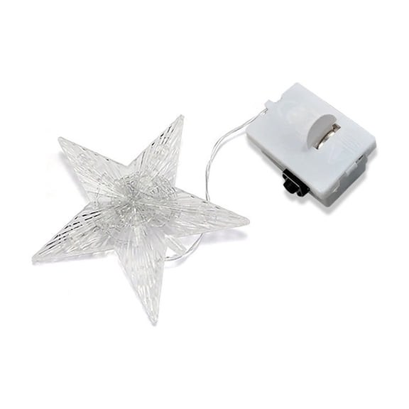 Clear M Christmas Tree Star Topper With Led Lights And Warm Glow For Outdoor And Indoor Decoration In 23Cm Size